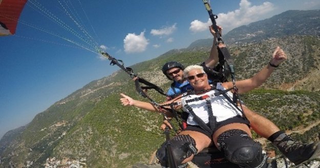 750 metrede yaşanan panik kadın turisti pes ettirmedi