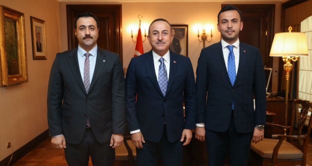 Bakan Çavuşoğlu, ALKÜ Rektörü Kalan'ı kabul etti
