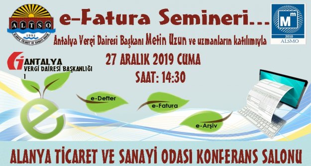 ALTSO'dan E-Fatura bilgilendirme semineri