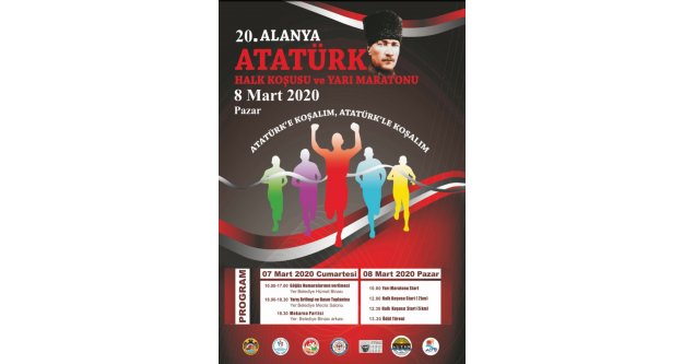 Alanya'da Atatürk için ödüllü koşu