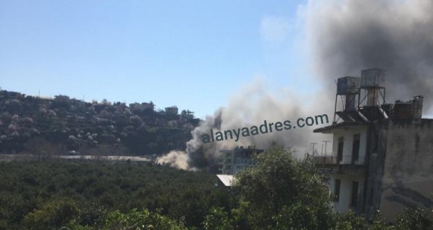 Alanya'da korkutan yangın