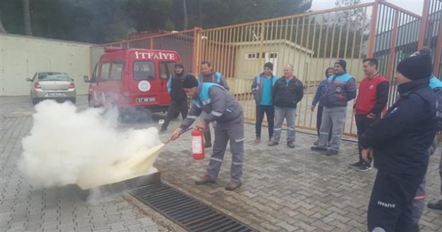 Bahçeşehir Okulları Oba Stadyumu'nda yangın tatbikatı yapıldı