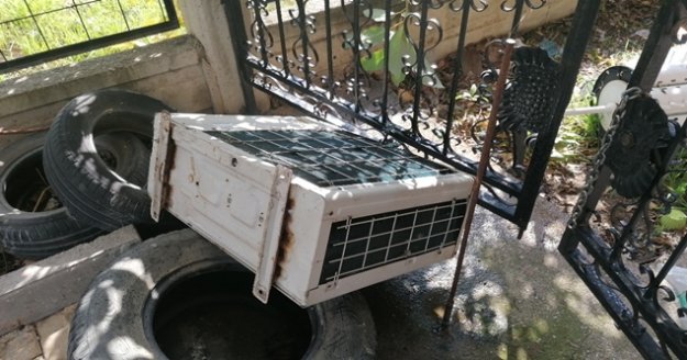 Kaçan klima hırsızını adeta uçarak yakaladı