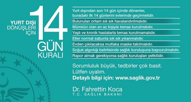 14 gün kuralına uymayanlara!