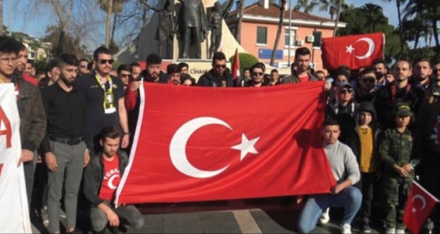 Alanya'da binlerce kişi şehitlerimiz için yürüdü
