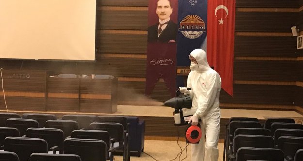ALTSO hizmet binası dezenfekte edildi