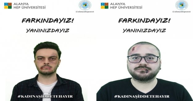 Kadına Şiddete dikkat çektiler!