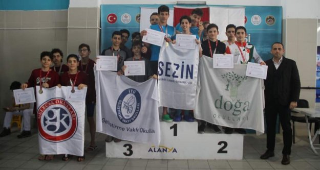 Okul sporları yüzme yıldızlar grup yarışları yapıldı