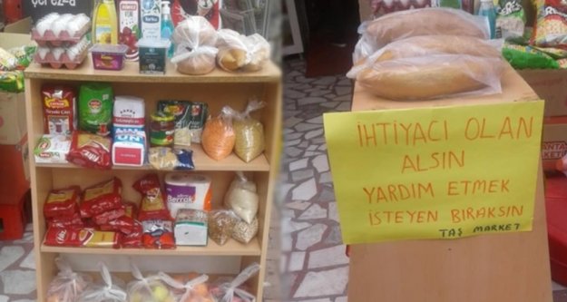 Alanya'daki marketlerde yardım standı kuruluyor
