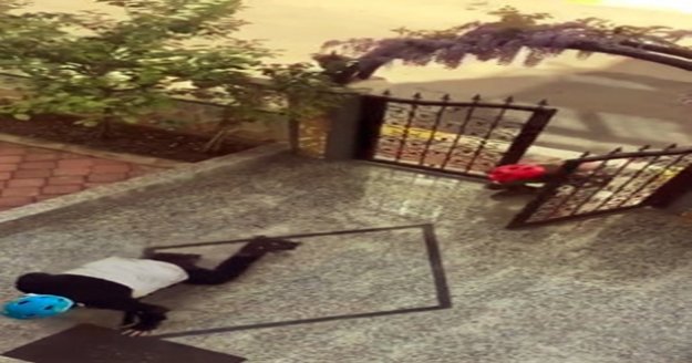 Patenci gençler polis sirenini duyunca kaçmak için yerde süründü