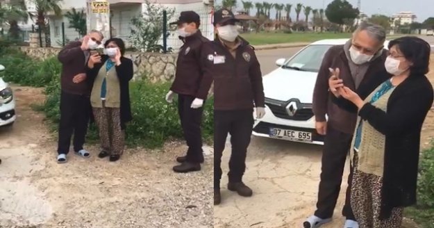 Yaşlı çiftin yeni doğan torunlarını görme isteğine bekçilerden teknolojik çözüm