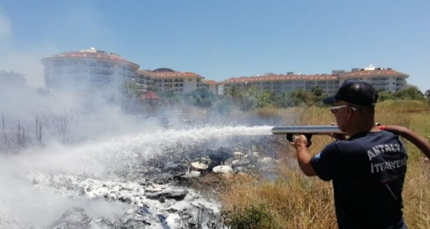 Oteller bölgesinde korkutan yangın