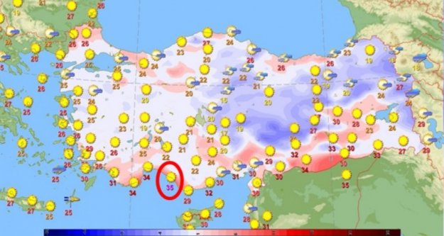 Türkiye'nin en sıcak şehri Alanya
