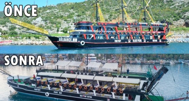 Alanya'nın en büyük korsan gemisini yeniden dizayn etti