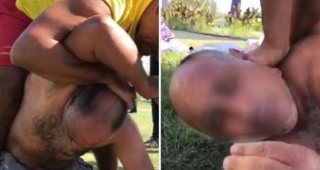 Plajda röntgencilik yaptığı iddia edilen kişi tekme tokat dövüldü