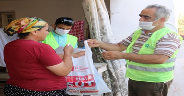 Çocuklara iki ayda 64 bin litre ücretsiz Halk Süt dağıtıldı