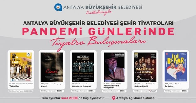 Pandemi günlerinde sağlık çalışanları ve dezenfekte işçilerine tiyatro morali