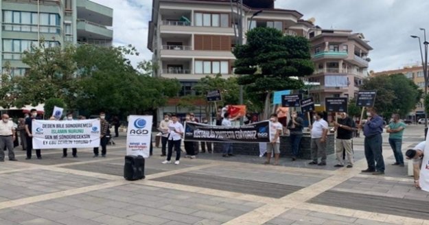 Alanya'da Macron protesto edildi
