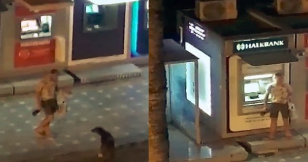 Alkollü turistin ATM ile imtihanı