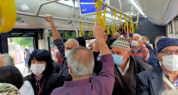 Alanya'da toplu taşımada korkutan manzara