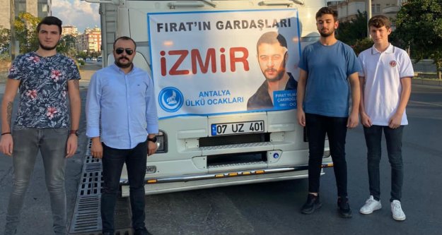 Alanya Ülkü Ocakları'ndan İzmir'e yardım tırı