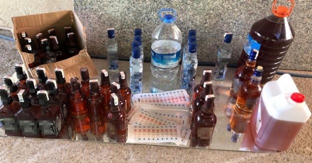 Antalya'da sahte içki operasyonu:14 gözaltı