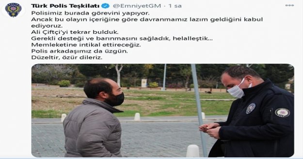 “Gidecek yerim yok” diyen vatandaş polis tarafından sokakta uyurken bulunup, misafirhaneye alındı