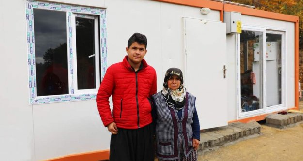 Nazmiye teyze ve oğlu yuvasına kavuştu