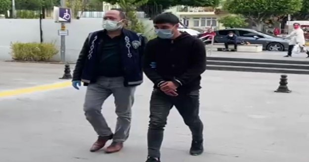 Tutuklanan motosiklet hırsızına kısıtlamayı ihlal ve maske takmadığı için 4 bin 50 TL para cezası
