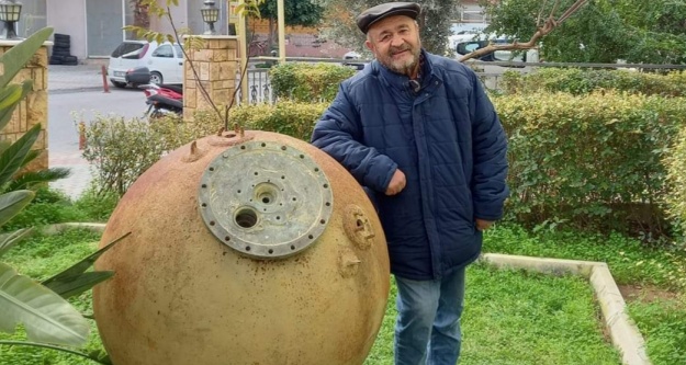 Alanya'da denizden çıkan mayının hikayesini paylaştı