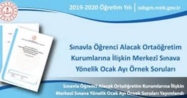 MEB, LGS kapsamında yapılacak ocak ayı örnek soru kitapçığını yayımladı