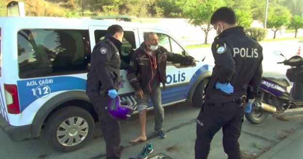 Motosikletinin bağlanacağını öğrenen sürücü çılgına döndü