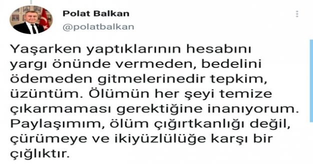 Antalya Baro Başkanı'nın 'Kadir Topbaş' paylaşımına AK Partili Taş'tan tepki