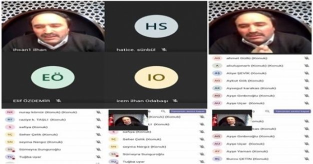 Müftü İlhan öğrencilerle çevrimiçi bir araya geldi