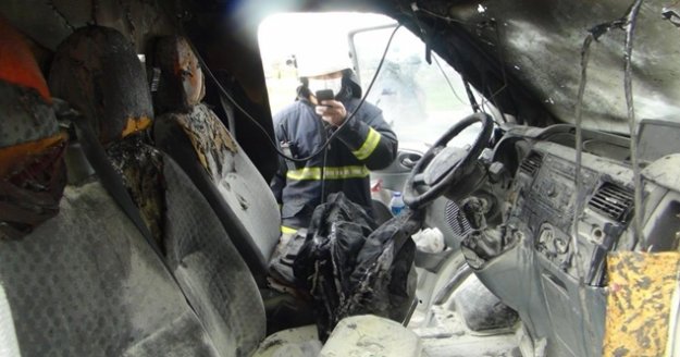 ATM Para nakil aracı hareket halindeyken yandı