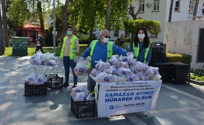 Alanya’da elmalar Büyükşehir’den