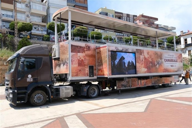 Çanakkale Savaşları mobil müzesi Alanya'da
