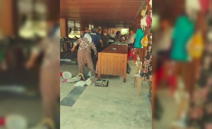 Antik kentte hediyelik eşya satışında kadınların kavgası karakolda bitti