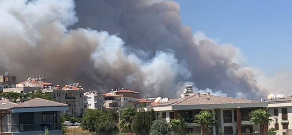 Manavgat'taki  yangına Alanya’dan destek