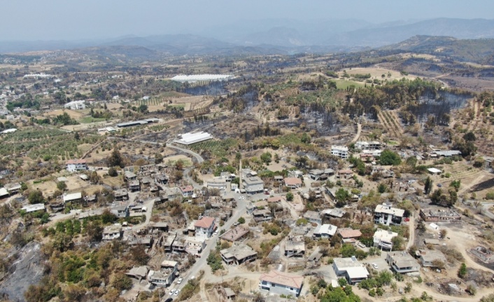 Manavgat 9 günlük yangın sonrası havadan böyle görüntülendi