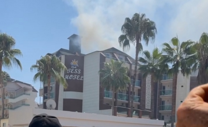 Alanya'da otelde korkutan yangın