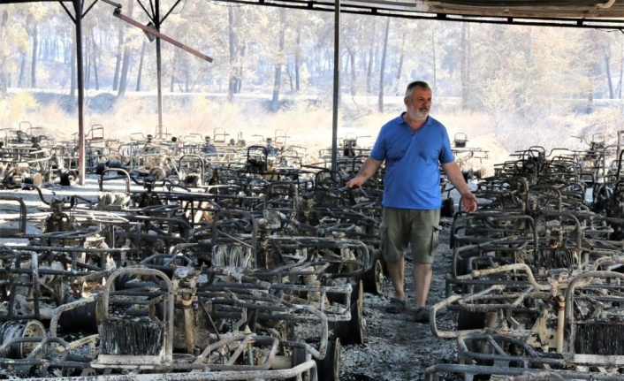 Manavgat'ta safari tesisi küle döndü, alevlerin arasında kalan işletme sahibi ölümden döndü