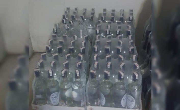 Otelde 332 litre kaçak içki ele geçirildi