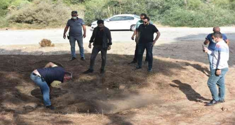 Mezar şeklindeki tümsek polisi alarma geçirdi