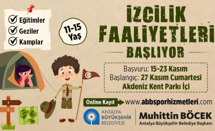 11-15 yaş grubu çocuklara yönelik izcilik faaliyetleri başlıyor