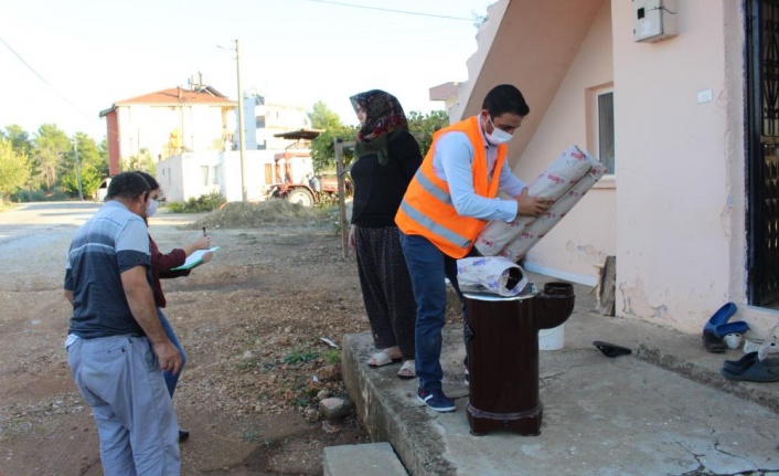 Yangınzede vatandaşlara soba desteği