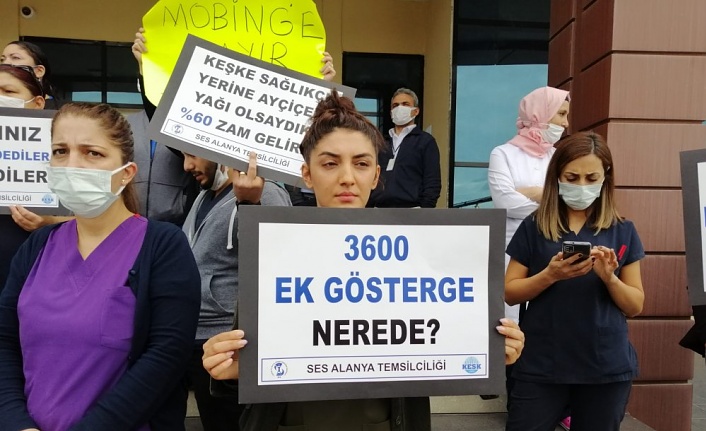 Alanya'da hemşirelerden grev