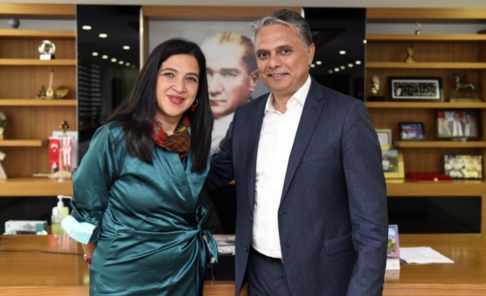 Başkan Uysal, Gusi Barış Ödülü sahibi Lutz'u ağırladı