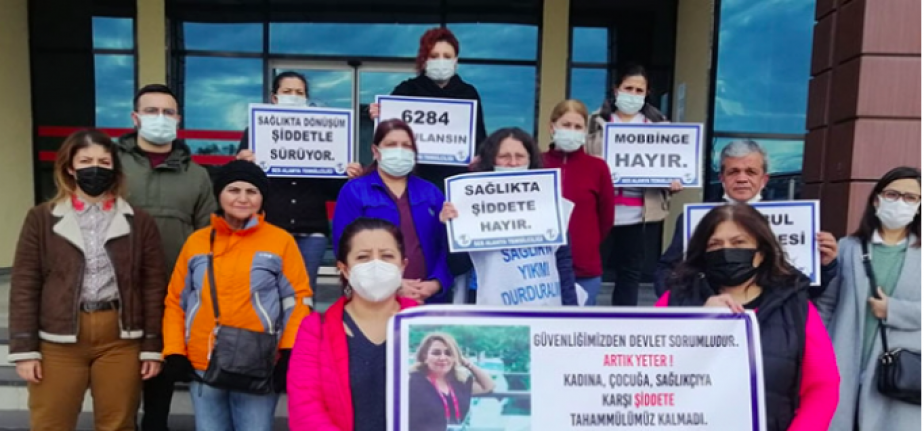 Alanya'da sağlıkçılar eylem yaptı