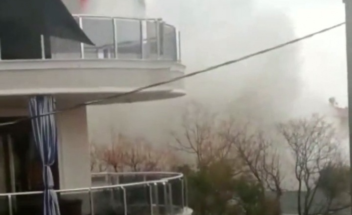 Alanya'da yıllardır hizmet veren otel saniyeler içinde toza döndü